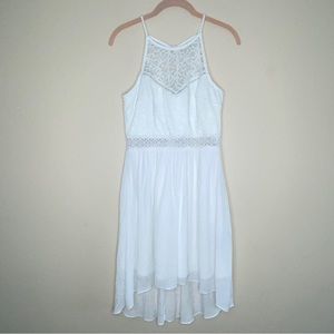 A. Byer White Lace Crochet Dress